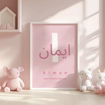 Personalized Name Meaning Poster
