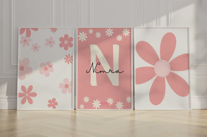 Set of 3: Personalized Prints for Girls